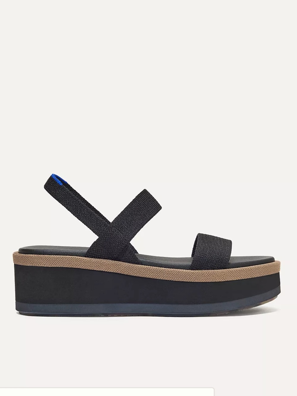 Rothy's The Lightweight Wedge Sandals black size 6.5 NEW without box